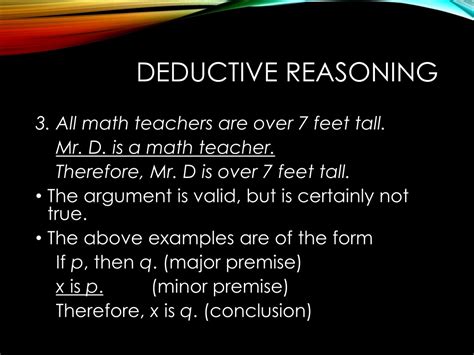 Ppt Deductive Vs Inductive Reasoning Powerpoint Presentation Free Download Id9560713