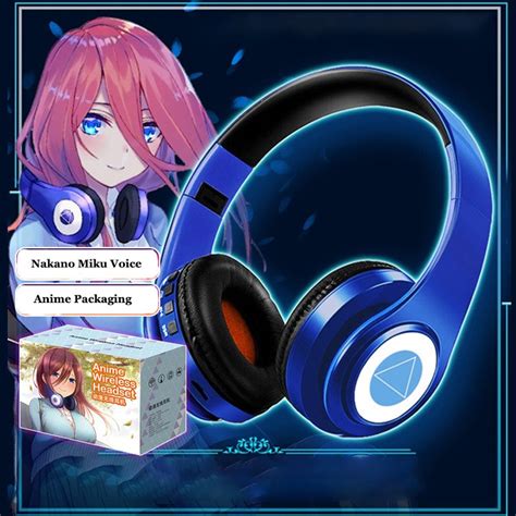 Anime Nakano Miku Cosplay Headset Bluetooth Headphone The