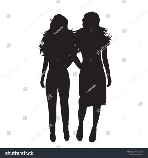 vector silhouette lesbian on white background stock vector royalty free 1487073647 shutterstock