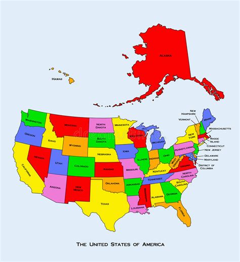 Map Of The United States Of America Stock Illustration Illustration