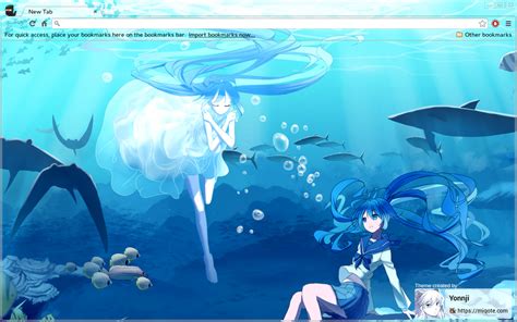 Hatsune Miku Underwater Chrome Theme By Yonnji On Deviantart