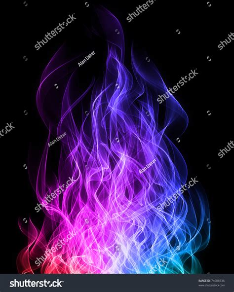 Rainbow Fire Flame Background Stock Illustration 74606536