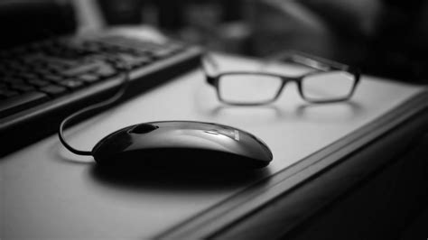 1920x1080 1920x1080 Black Glasses Keyboard Desk Computer Mouse