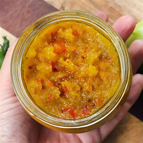 Easy Green Tomato Relish Recipe • Lovely Greens