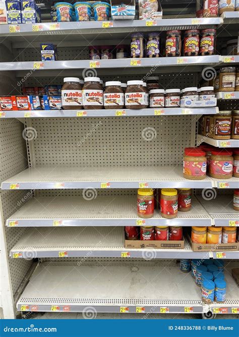 Walmart Supercenter Jif Recall Empty Section Editorial Stock Photo