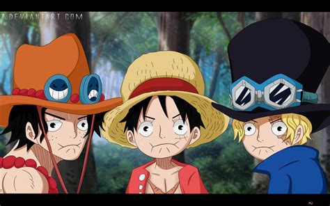 One Piece Ace Sabo Et Luffy Brothers Hd Fond Décran Télécharger