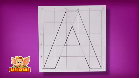 Write Block Style Alphabet A Arts And Crafts Youtube