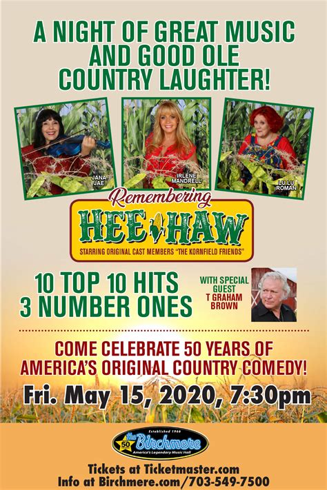 Rescheduled For Jan 10 2021 Remembering Hee Haw Starring Original