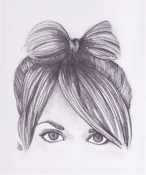 Long hair, tumbling curls and caramel highlights make for a timeless combination. Girl Sketch Tumblr at PaintingValley.com | Explore ...