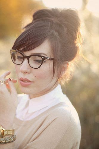 Side Swept Bangs With Glasses Hairstyles With Glasses Bangs And