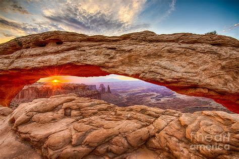Sunrise At Mesa Arch In Canyonlands National Park Photograph By Jimmy