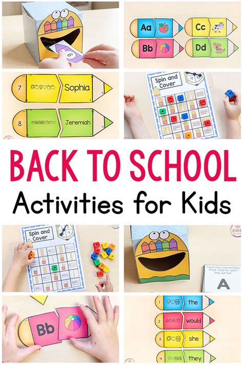 Welcome Back To School Activities For Kindergarten Free Printable