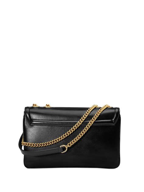 Shop Black Gucci Black Medium Rajah Shoulder Bag With Express Delivery