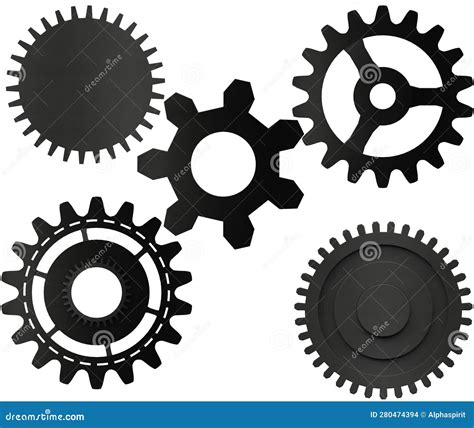 Isolated Mechanical Gear Part Of A Mechanism Stock Photo Image Of
