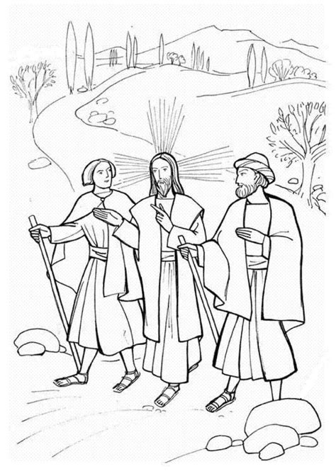 Walk To Emmaus Coloring Page Coloring Pages