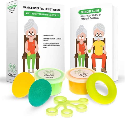 Healthy Seniors Complete Hand Therapy Set Perfect For Rheumatoid