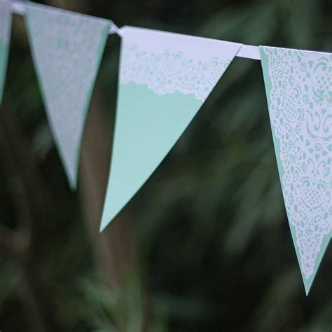 Mint Green Paper Bunting By The Wedding Of My Dreams