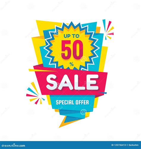 Sale Vector Creative Vertical Banner Illustration Abstract Concept