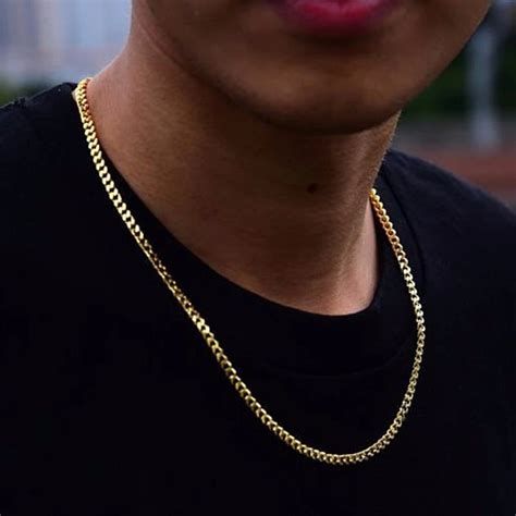 35mm Gold Curb Chain Necklace Made Of Durable Stainless Steel Classy
