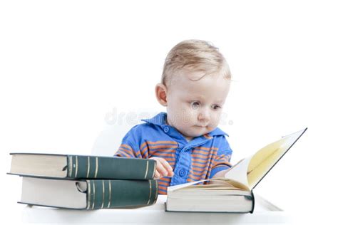 Baby Reading Books Education Concept Stock Image Image Of Curious