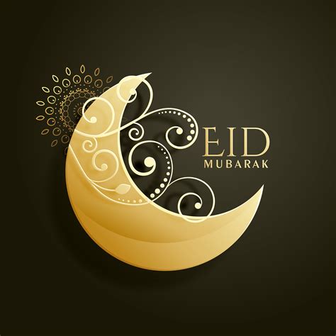 عيد مبارك‎) is an arabic term that means blessed feast/festival. creative screscent moon with floral decoration for islamic ...