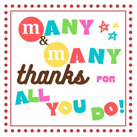 Mandm Thank You Card Teacher Appreciation T Employee Thank Etsy
