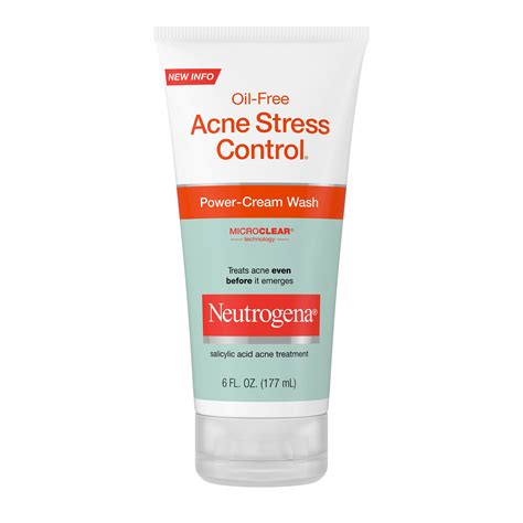Neutrogena Oil Free Acne Cream Facial Cleanser Oily 6 Fl Oz Walmart