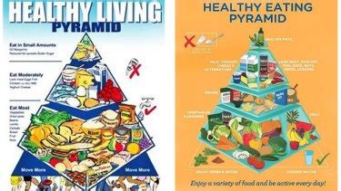 Comparing the old food pyramid to the new one can be the first step to understanding what the body needs and how to stay lean. Australia has a new food pyramid
