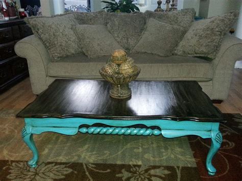 It makes the perfect perch for. $10 garage sale coffee table that was a redish stain color ...