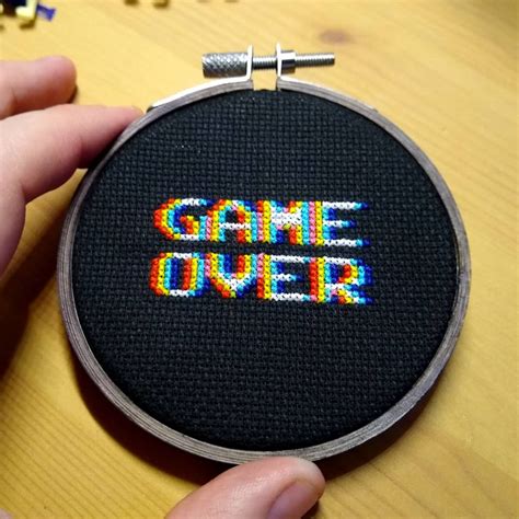 Posts about video games written by sanorace. I made a "Game Over" cross stitch piece! : somethingimade
