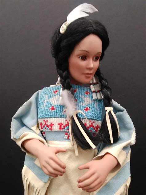 Danbury Mint White Feather 'Princess Of The Sioux' Porcelain Doll