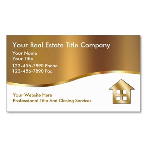 Coverage and types of policies; Classy Title Company Real Estate Business Cards | Business ...