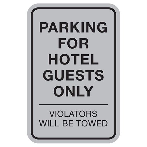 Parking For Hotel Guest Only Identity Group