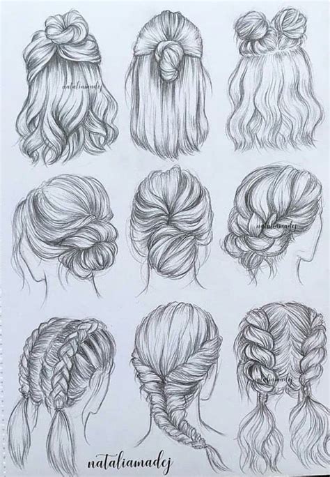 Frisuren Hair Sketch Girl Hair Drawing Hair Styles