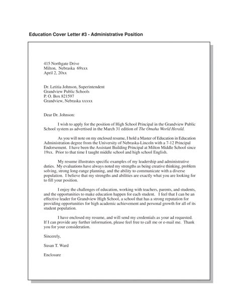 Try this perfect administrative assistant cover letter sample online and create a job winning cover letter to strengthen your candidature for the position. Education Administrative Assistant Cover Letter Samples ...