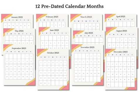 2023 Calendar Planner Canva Template In 2022 Planner Calendar