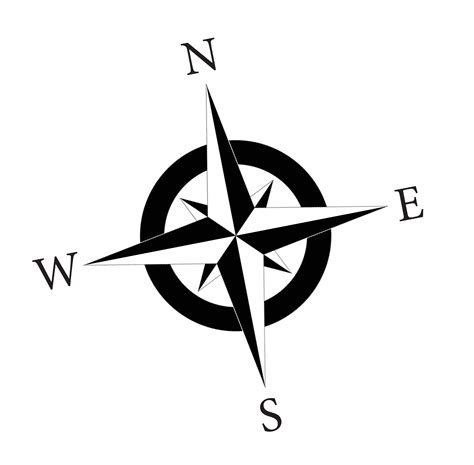 Teach your little navigator the basic compass directions with this compass rose coloring page. Simple Compass Rose - ClipArt Best