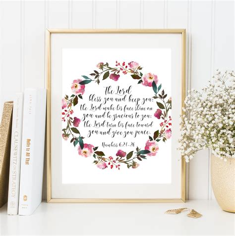 the lord bless you and keep you bible verse wall art numbers etsy