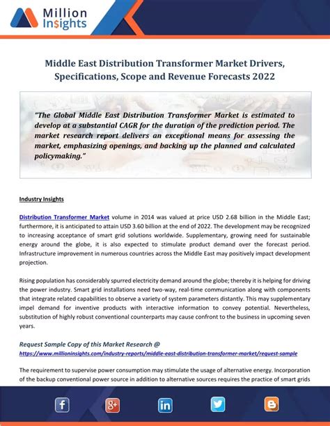 Ppt Middle East Distribution Transformer Market Drivers