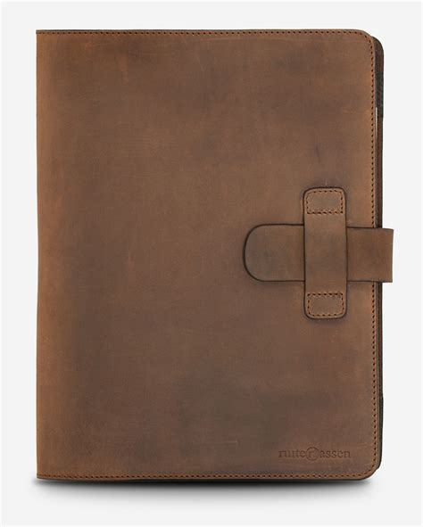 Stilord Julius Vintage Conference Folder A4 Leather Brown Portfolio