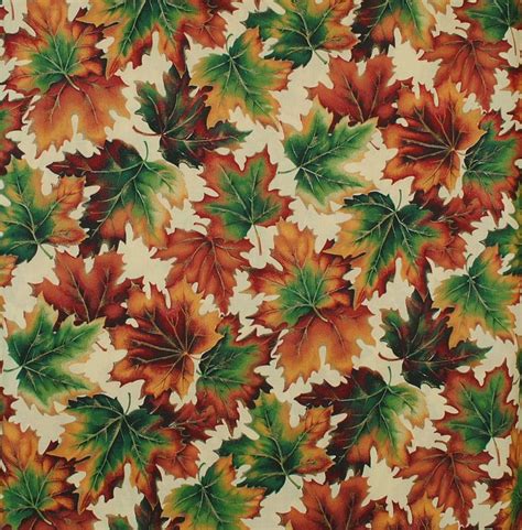 Fall Leaves Fabric Cotton Halloween Fall A Cranston By Mariascraft
