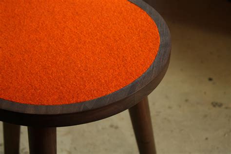 Bare A Handmade Wood Side Table With Inset Merino Felt By Laylo For