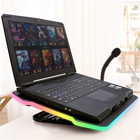 klim ultimate rgb laptop cooling pad with led rim gaming laptop cooler usb powered fan