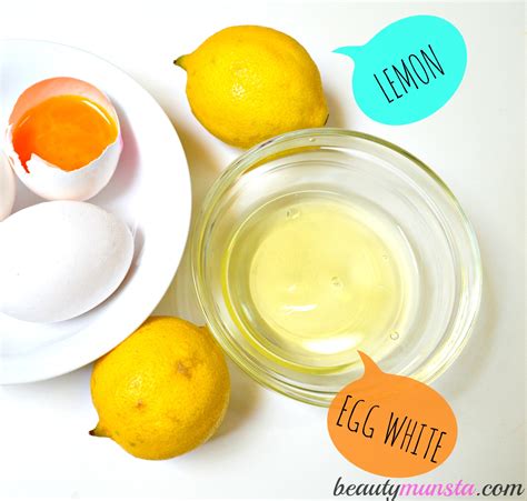 Egg White Lemon Face Mask For Acne And Oily Skin Beautymunsta