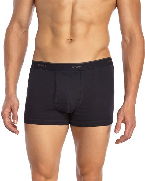 lyst dkny 3 pack 100 cotton classic boxer briefs in black for men