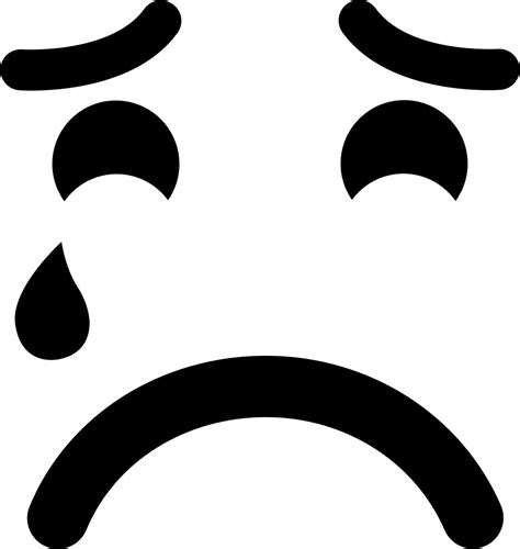 This sad face emoji with a frowning mouth and disappointed … this sad face emoji with a frowning mouth and disappointed eyes convey a sense of sadness, remorse, regret, disappointment, or any similarly negative emotion. emoticon: Emoticon Hitam Putih