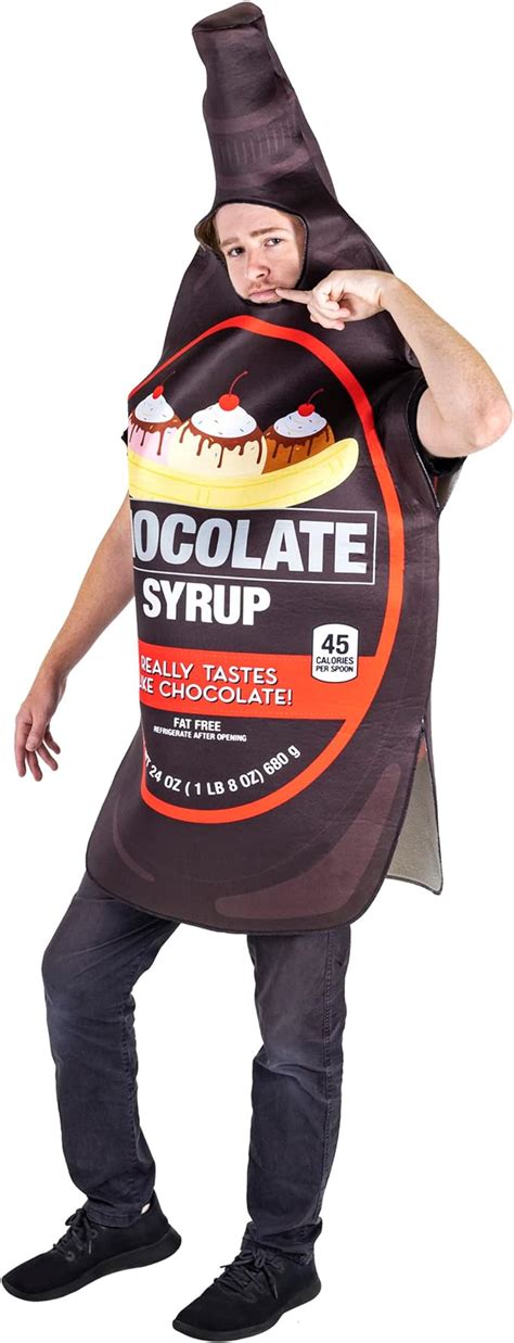 Chocolate Syrup Halloween Costume Funny Adult Bottle