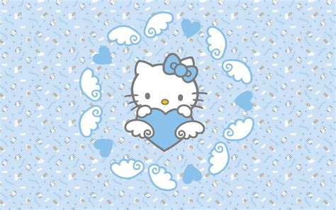 Download Baby Blue Hello Kitty Desktop Wallpaper