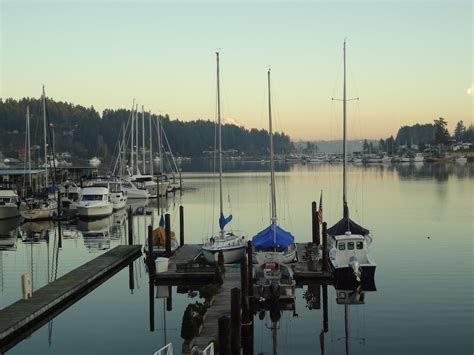 gig harbor washington, lake, water, boats, outdoors, mt rainier