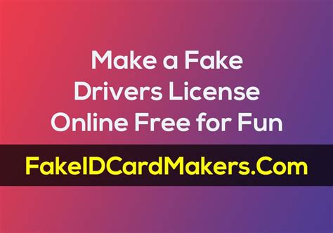 Make A Fake Drivers License Online Free For Fun In 2020 Card Maker